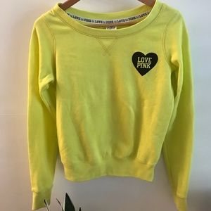 Pink VS- Yellow Graphic Crewneck